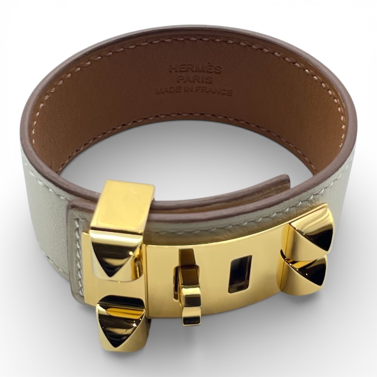 エルメス レザーブレスレット コリエ・ド・シアン T2 クレ シェーブル