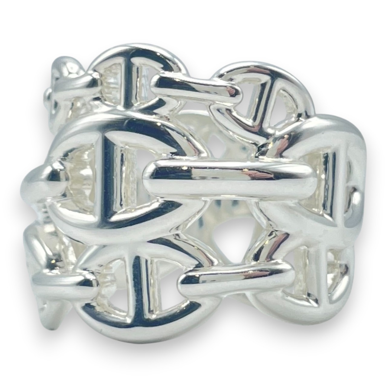 エルメス シェーヌ・ダンクル アンシェネ リング GM 55 シルバー925 15号