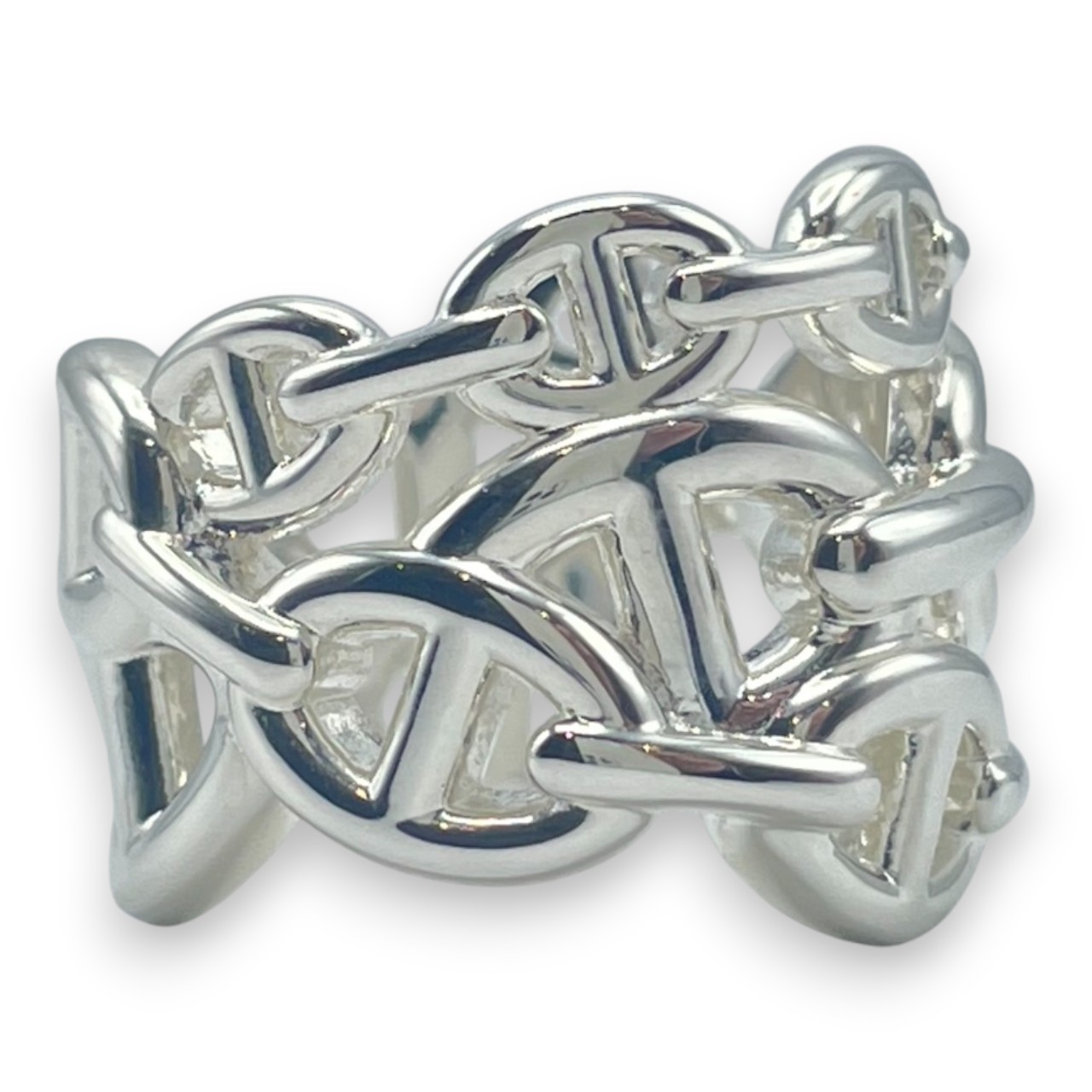 エルメス シェーヌ・ダンクル アンシェネ リング GM 55 シルバー925 15号