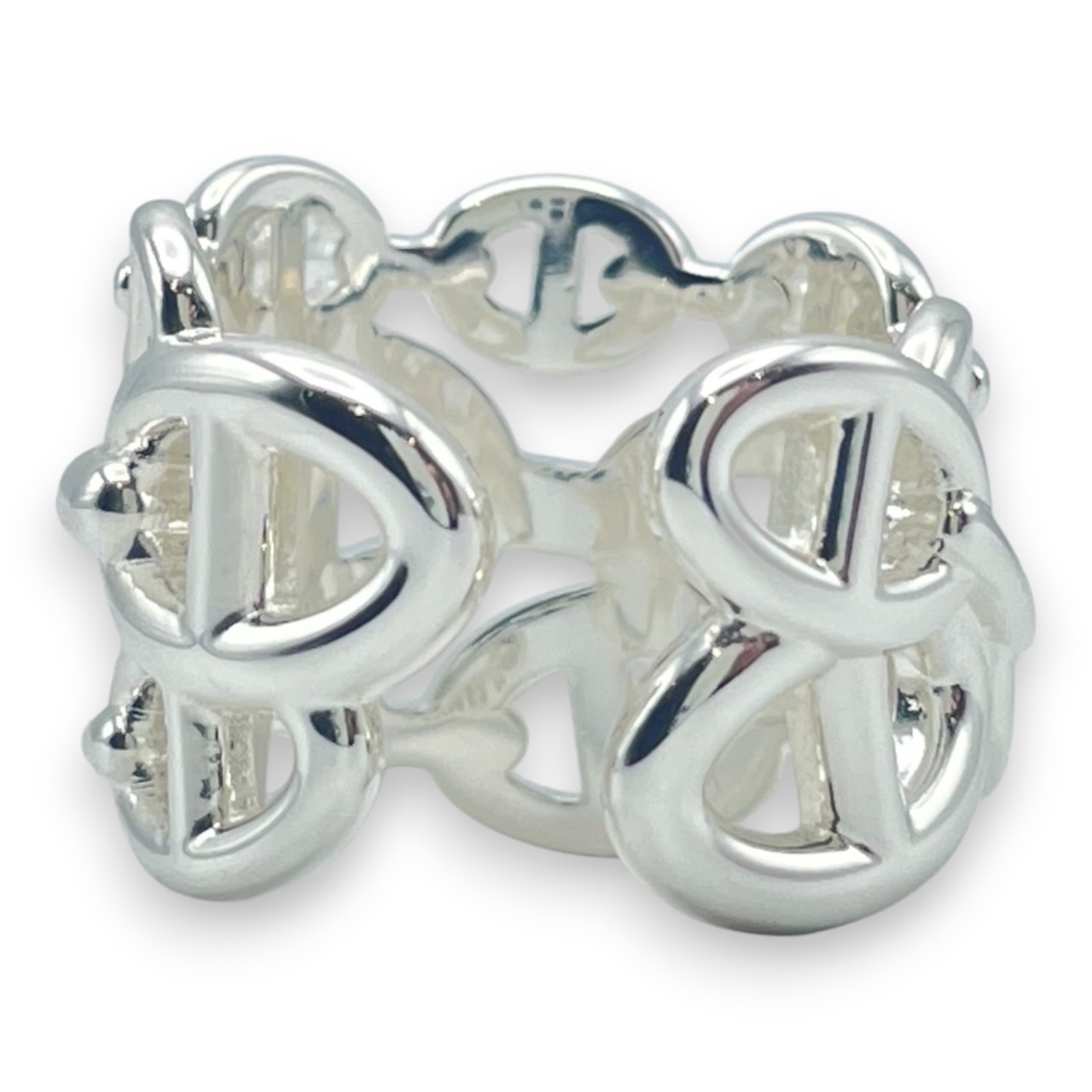 エルメス シェーヌ・ダンクル アンシェネ リング GM 55 シルバー925 15号