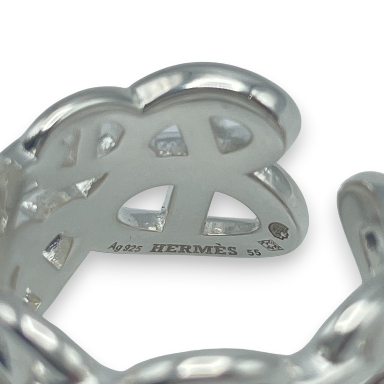 エルメス シェーヌ・ダンクル アンシェネ リング GM 55 シルバー925 15号