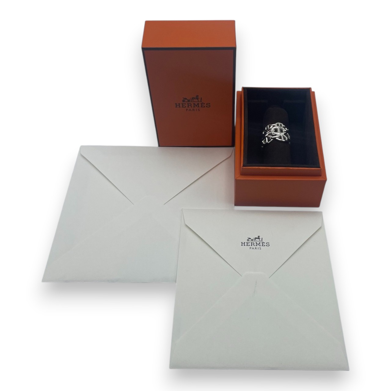 エルメス シェーヌ・ダンクル アンシェネ リング GM 55 シルバー925 15号