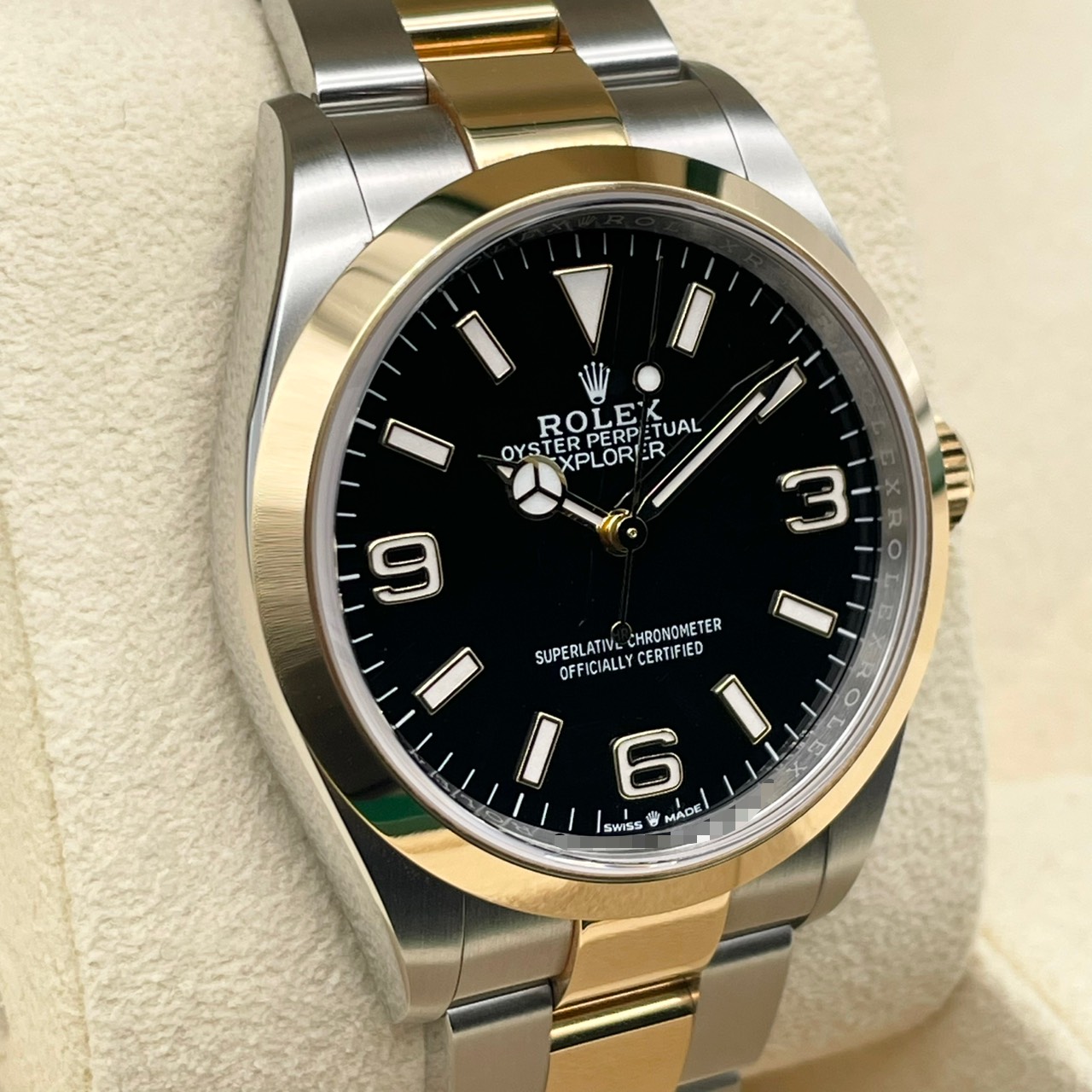 ロレックス エクスプローラー 124273 ブラック ステンレススチール+イエローゴールド 36mm