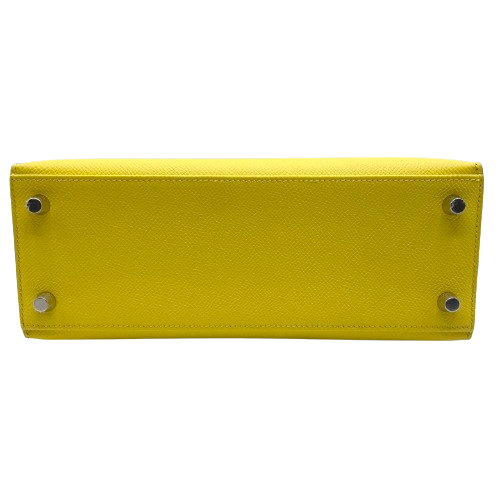 【現金特価】エルメス ケリー 25 ジョーヌナプル エプソン シルバー金具 B刻印