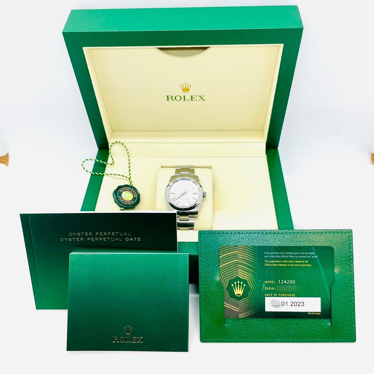 ロレックス オイスターパーペチュアル 124200 ピンク