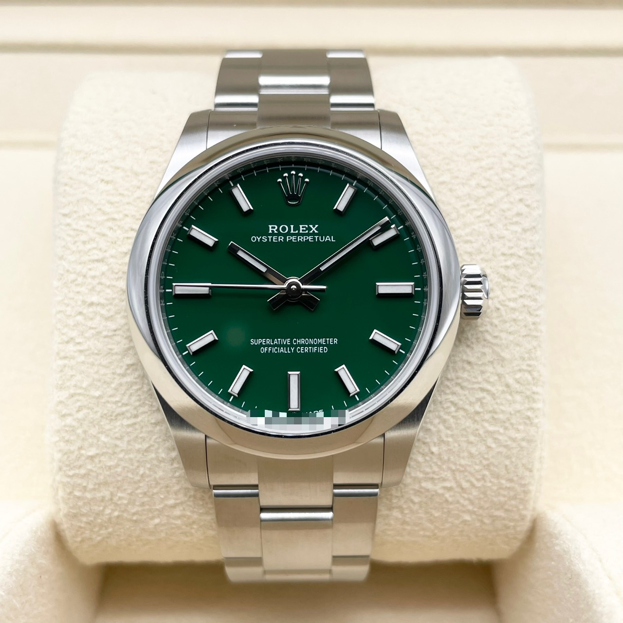 ロレックス オイスターパーペチュアル 27720 グリーン ステンレスチール 31mm