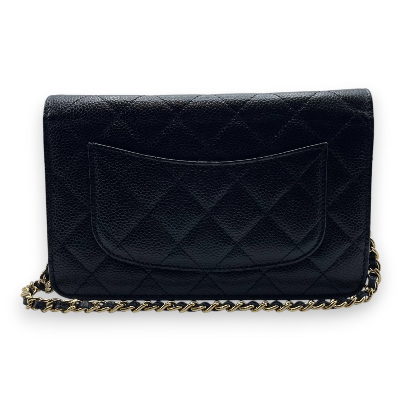 シャネル マトラッセ チェーンウォレット A33814 W19 ブラック キャビアスキン ゴールド金具