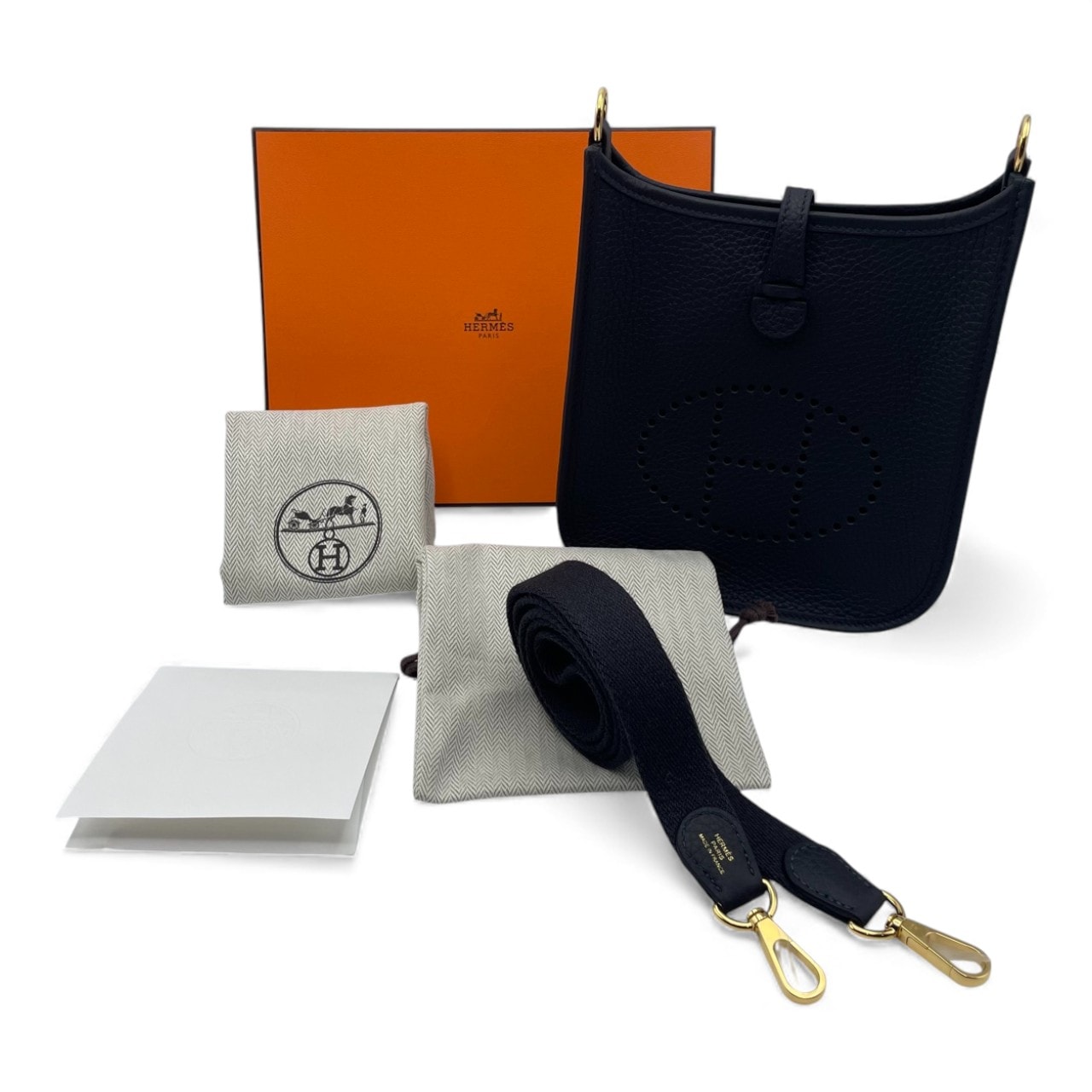 エルメス ミニエヴリン アマゾーヌ TPM ブルーインディゴ トリヨン