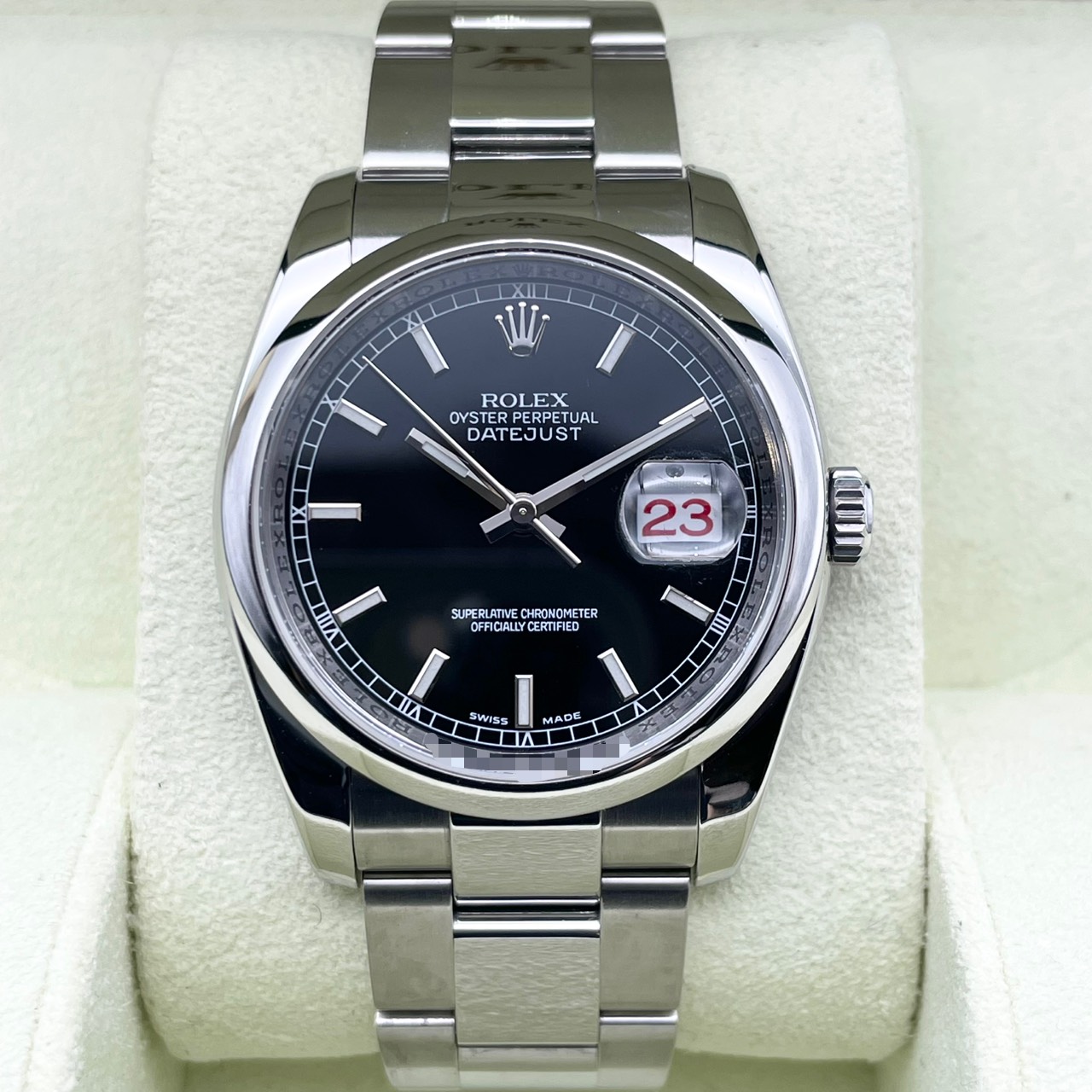 ロレックス デイトジャスト  116200 ブラック オイスターブレス 36mm