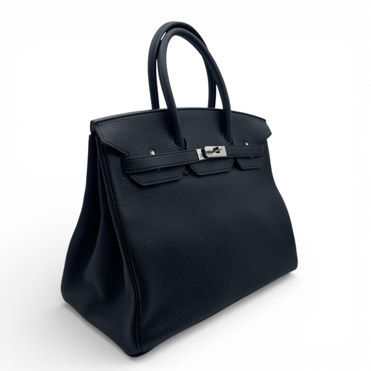 エルメス バーキン 35 ノワール トゴ シルバー金具 W刻印