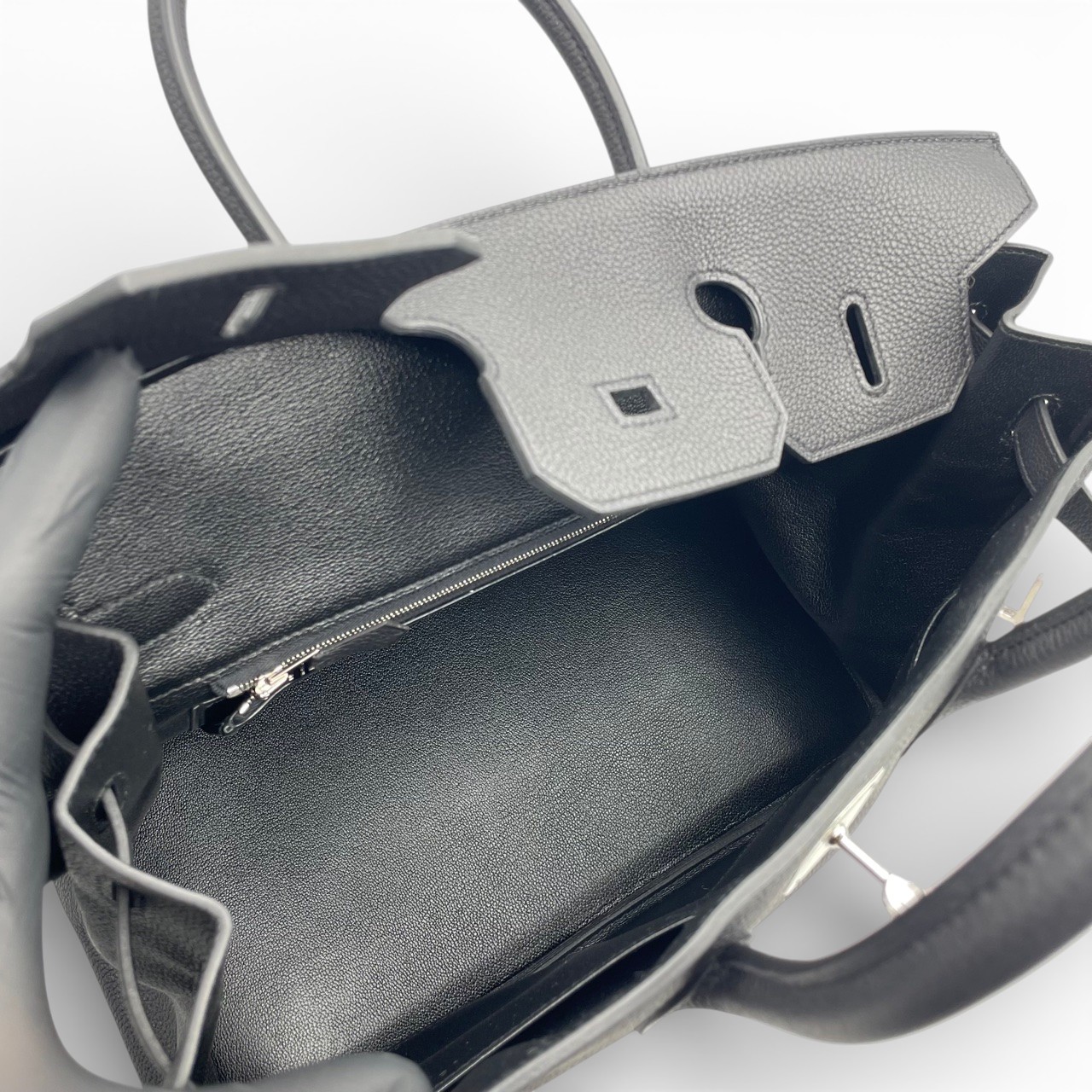 エルメス バーキン 35 ノワール トゴ シルバー金具 W刻印