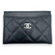 シャネル クラシック マトラッセ カードケース 11 ブラック キャビアスキン シルバー金具