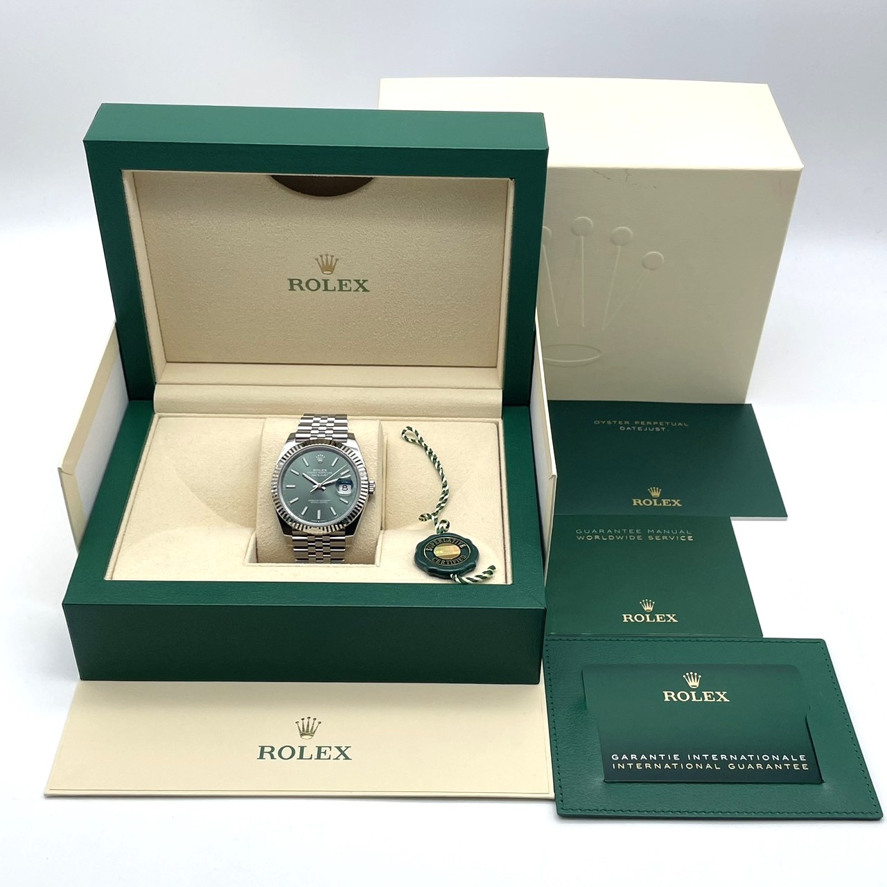 ロレックス デイトジャスト 126334 ミントグリーン ジュビリーブレス 41mm