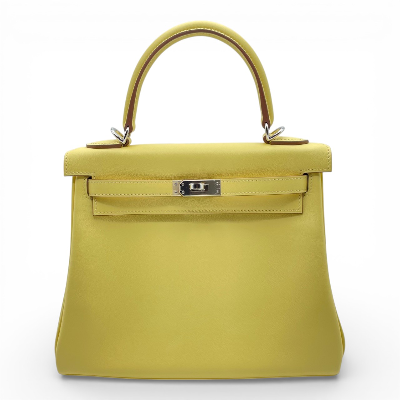 エルメス ケリー 25 ジョーヌプッサン スイフト シルバー金具 Z刻印