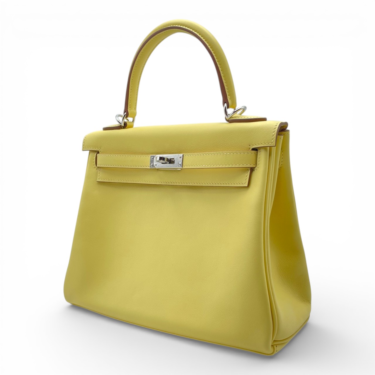 エルメス ケリー 25 ジョーヌプッサン スイフト シルバー金具 Z刻印