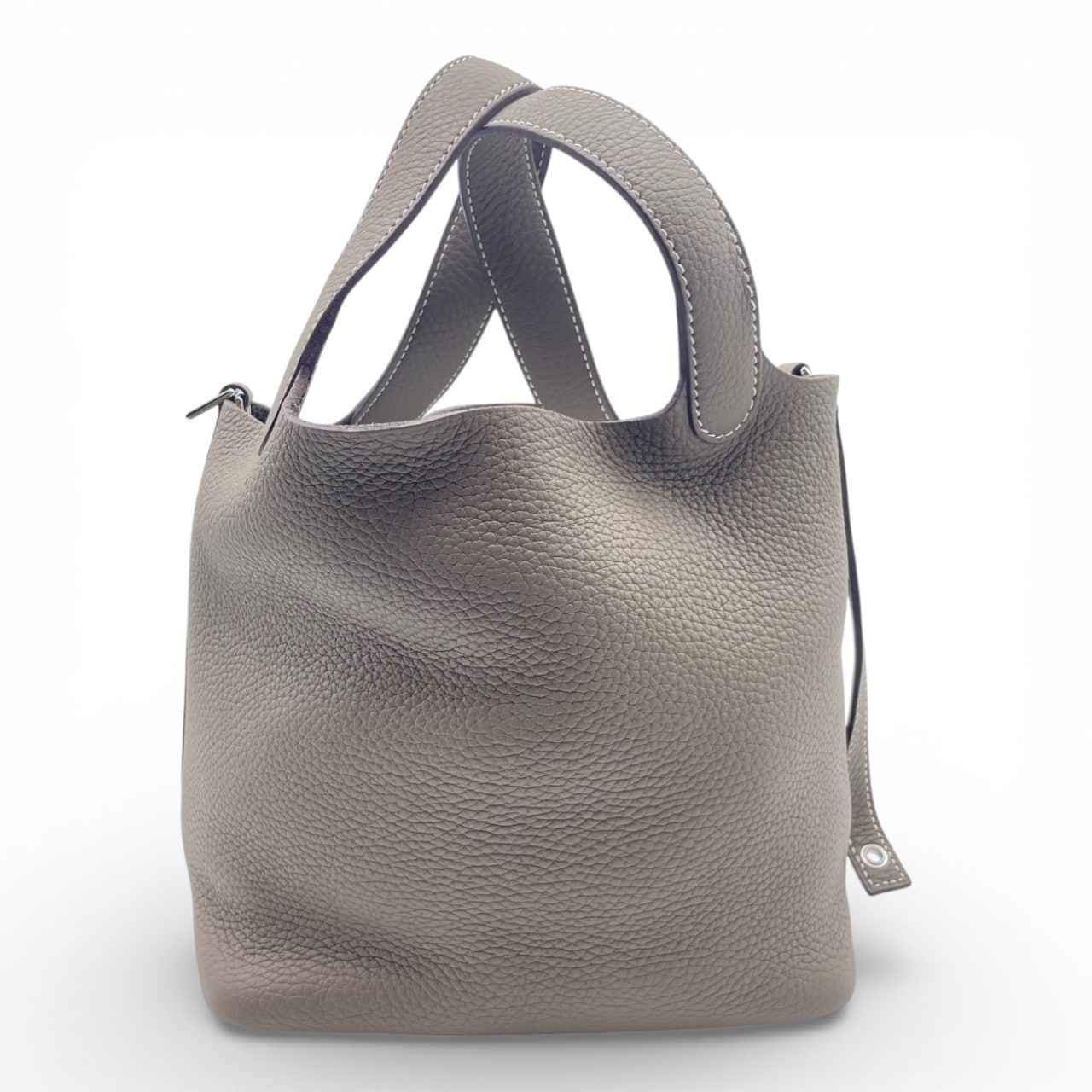 エルメス ピコタンロック PM エトゥープ トリヨンクレマンス シルバー金具 D刻印