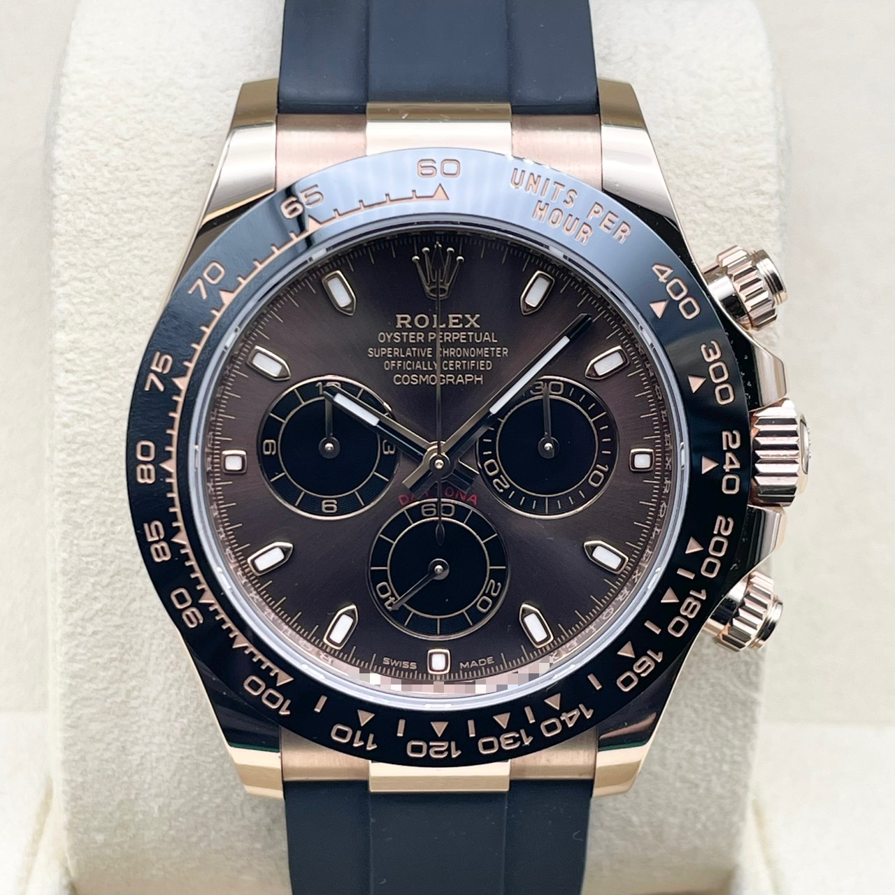 ロレックス デイトナ 116515LN チョコレート＆ブラック エバーローズゴールド オイスターフレックス 40mm