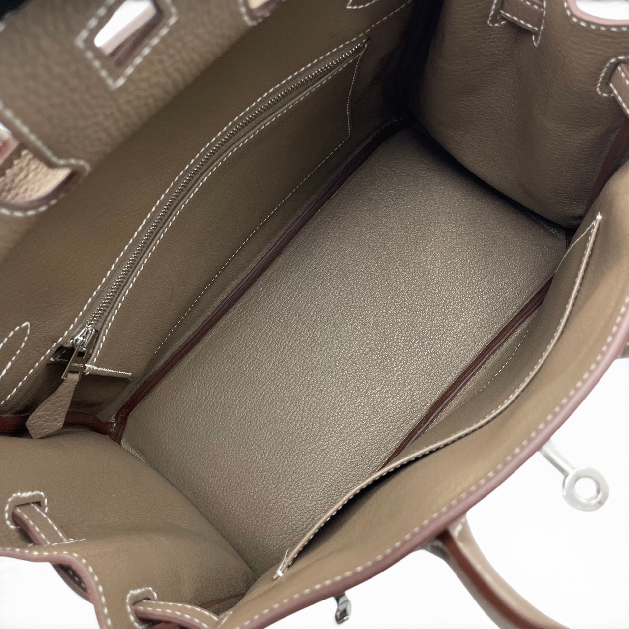 エルメス バーキン 25 エトゥープ トゴ シルバー金具 G刻印 - ブランド