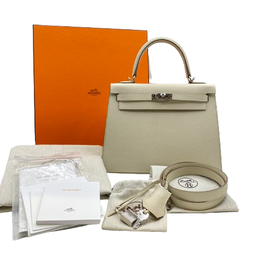 エルメス ケリー25 クレ エプソン シルバー金具 U刻印