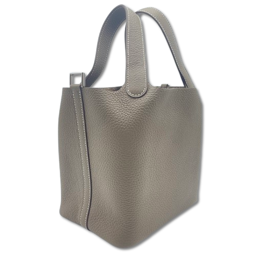 エルメス ピコタンロック PM エトゥープ トリヨンクレマンス シルバー金具 B刻印