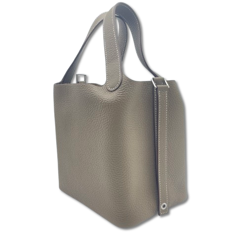 エルメス ピコタンロック PM エトゥープ トリヨンクレマンス シルバー金具 B刻印