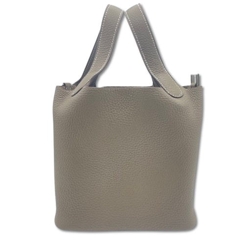 エルメス ピコタンロック PM エトゥープ トリヨンクレマンス シルバー金具 B刻印