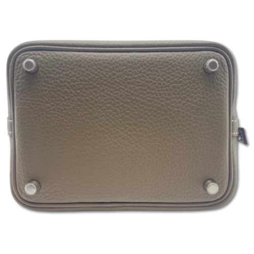 エルメス ピコタンロック PM エトゥープ トリヨンクレマンス シルバー金具 B刻印