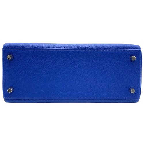 エルメス ケリー 28 ブルーフランス トゴ シルバー金具 U刻印