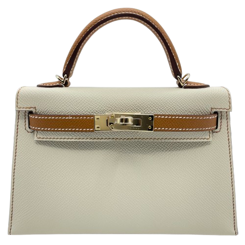 エルメス ミニケリー クレ/ゴールド エプソン シャンパンゴールド金具