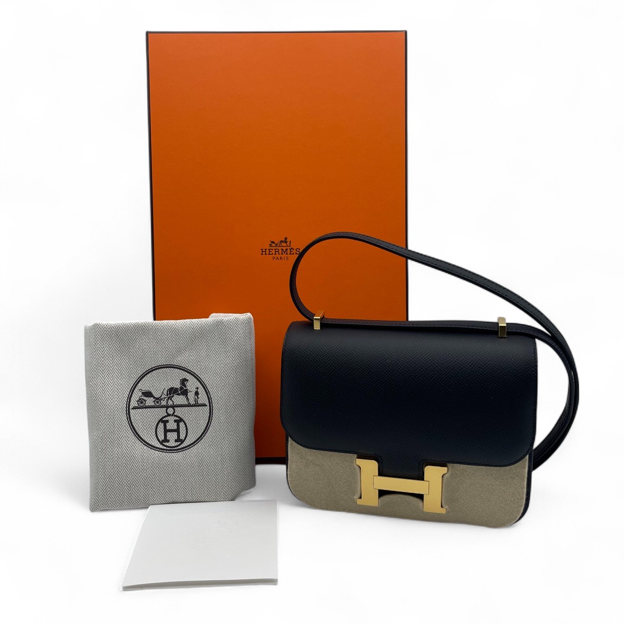 エルメス コンスタンスミニ 18 ノワール エプソン ゴールド金具 K刻印