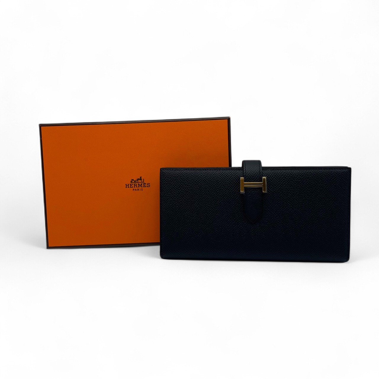 HERMES エルメス ベアンミニ ノワール 黒 W刻印 エプソン ゴールド金具 HERMES エルメス ベアンミニ ノワール 黒 W刻印 エプソン