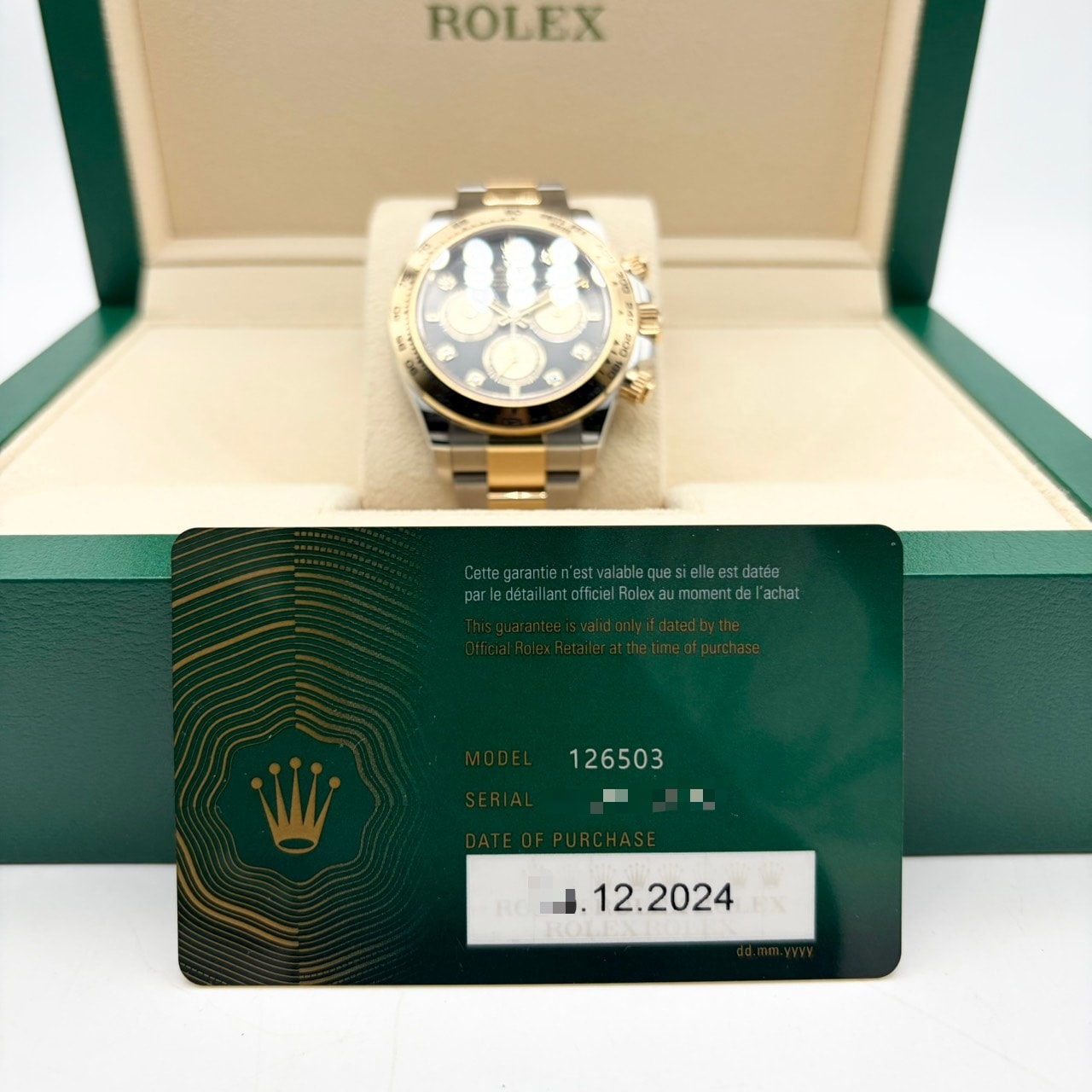 ロレックス デイトナ 126503G ブライトブラック＆ゴールデン 8Pダイヤ 40mm