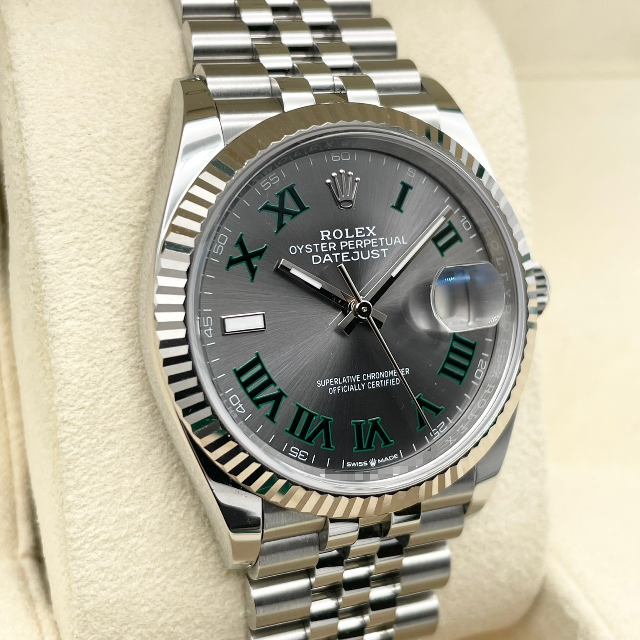 ロレックス デイトジャスト 126234 スレートローマン ジュビリーブレス 36mm