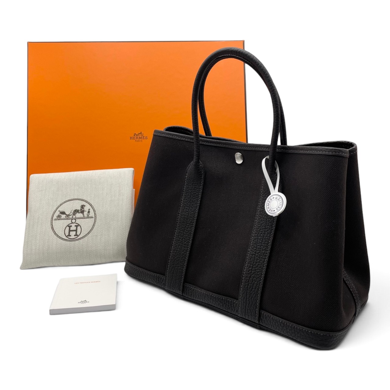 エルメス ガーデンパーティ TPM べブラン トワルアッシュ/ネゴンダ シルバー金具 G刻印
