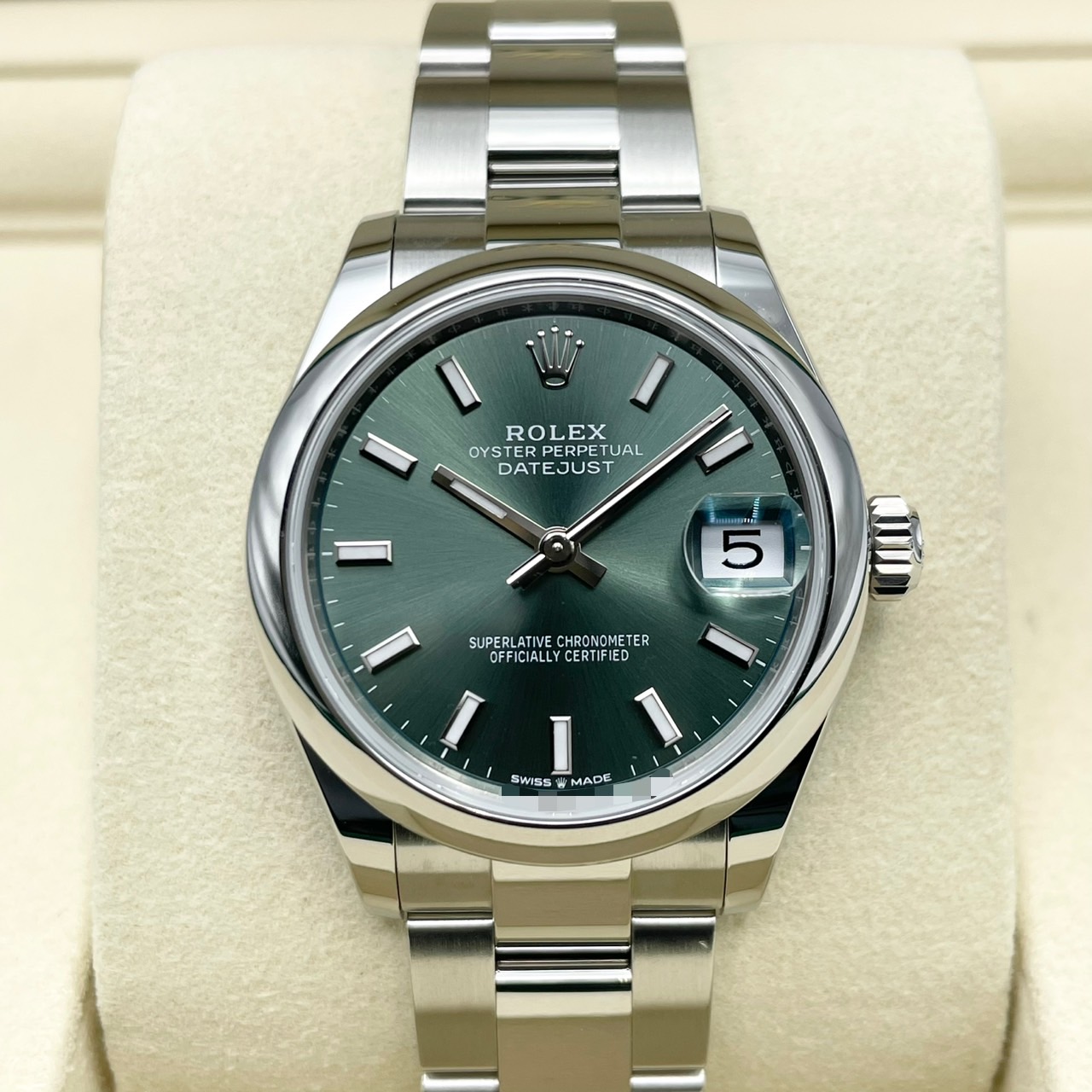 ロレックス デイトジャスト 278240 ミントグリーン オイスターブレス 31mm