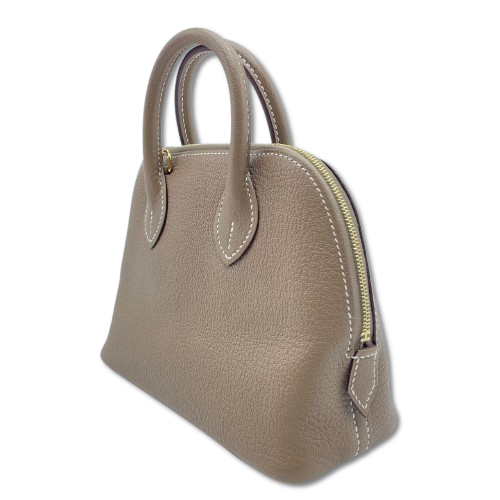 エルメス ボリード1923 ミニ エトゥープ シェーブル シルバー金具 W