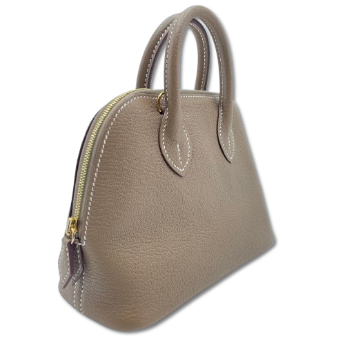 エルメス ボリード1923 ミニ エトゥープ シェーブル シルバー金具 W