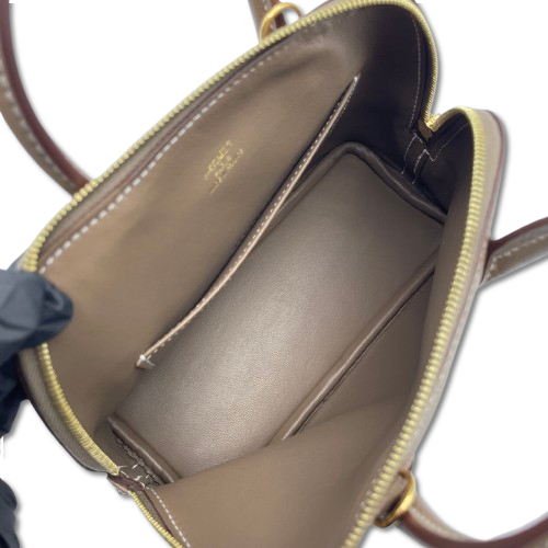 エルメス ボリード1923 ミニ エトゥープ シェーブル シルバー金具 W