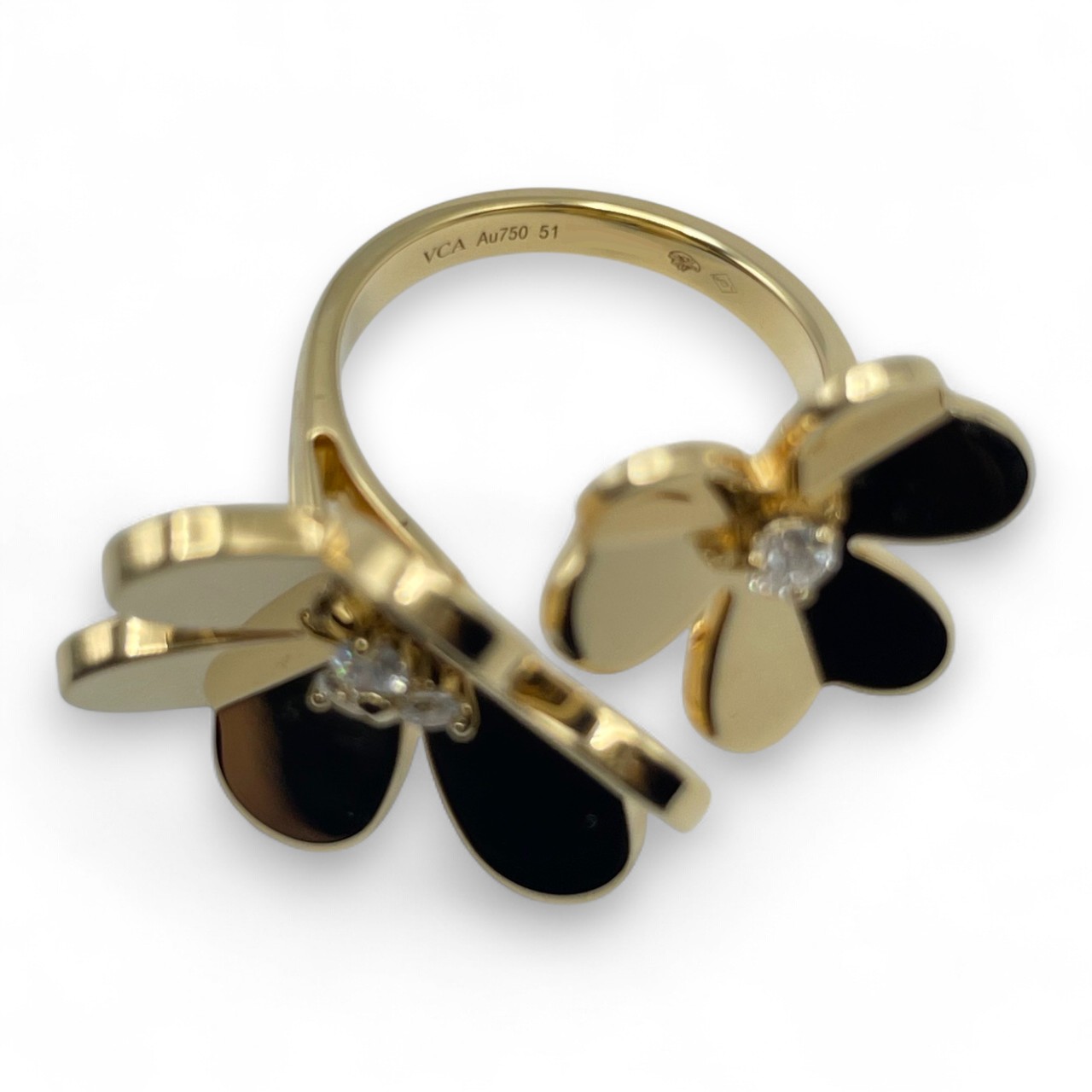 ヴァンクリーフ&アーペル フリヴォル リング VCARPJMD51 51 ダイヤモンド イエローゴールド 11号