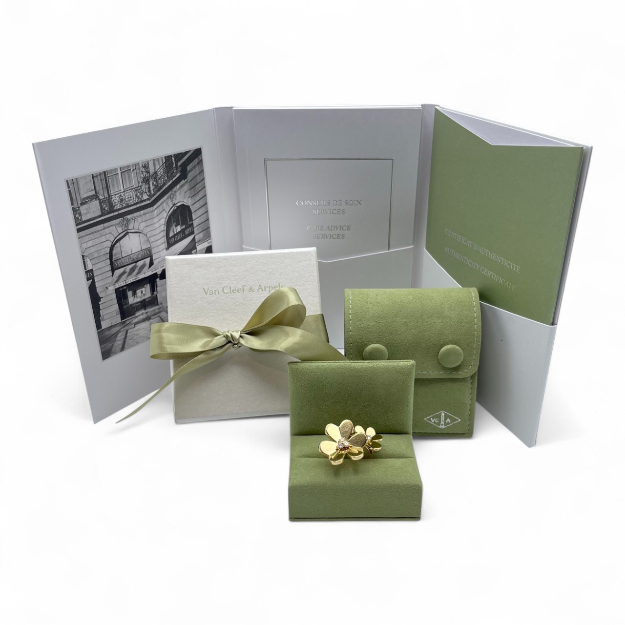 ヴァンクリーフ&アーペル フリヴォル リング VCARPJMD51 51 ダイヤモンド イエローゴールド 11号