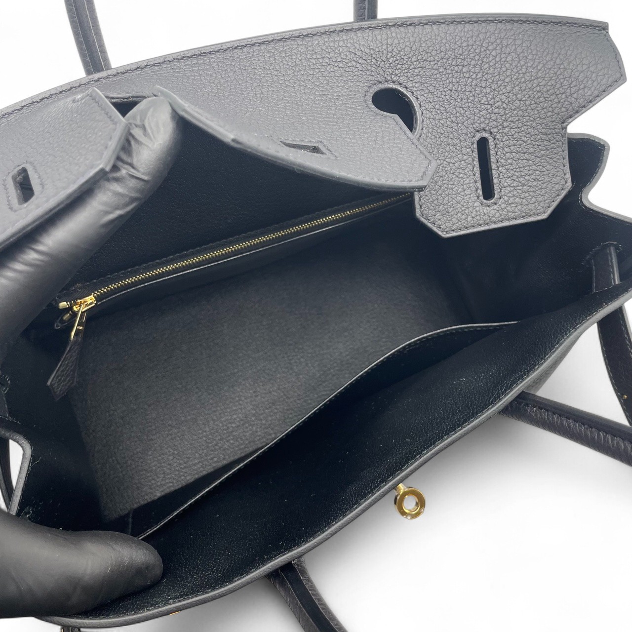 エルメス バーキン 30 ノワール トゴ ゴールド金具 K刻印