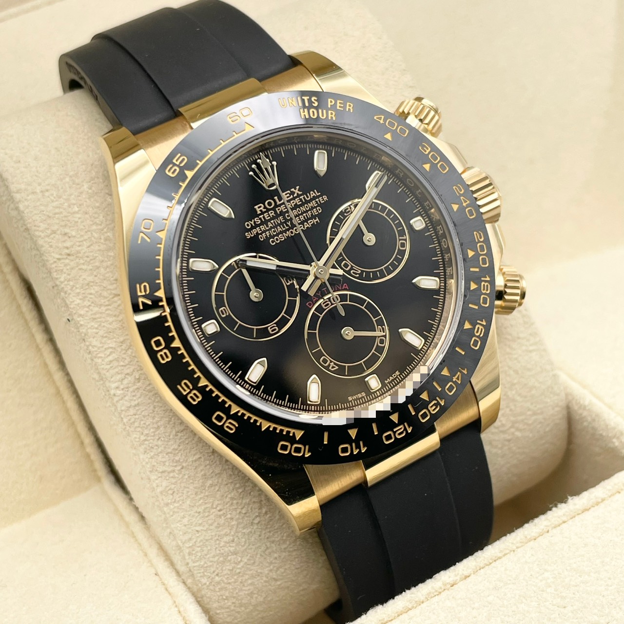 ロレックス デイトナ 116518LN ブラック イエローゴールド オイスターフレックス 40mm