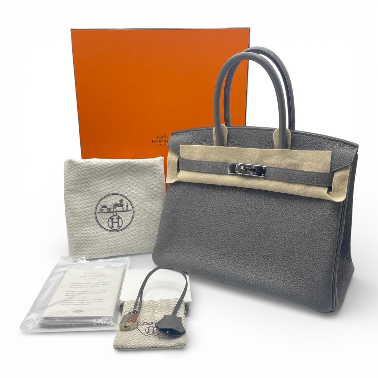 エルメス バーキン 30 エタン トゴ シルバー金具 Z刻印