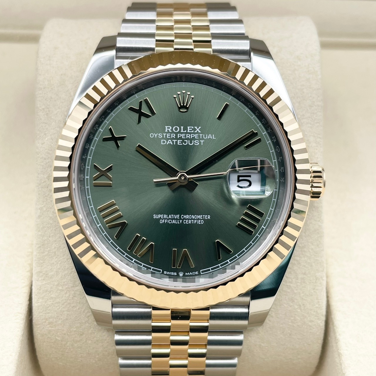 ロレックス デイトジャスト 126333 オリーブグリーン ジュビリーブレス 41mm