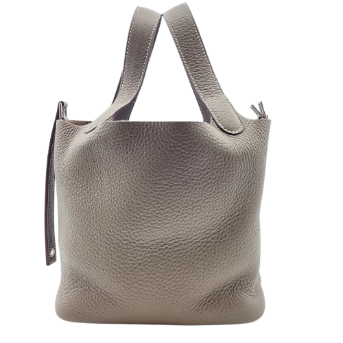 エルメス ピコタンロック PM エトゥープ トリヨンクレマンス シルバー金具 W刻印