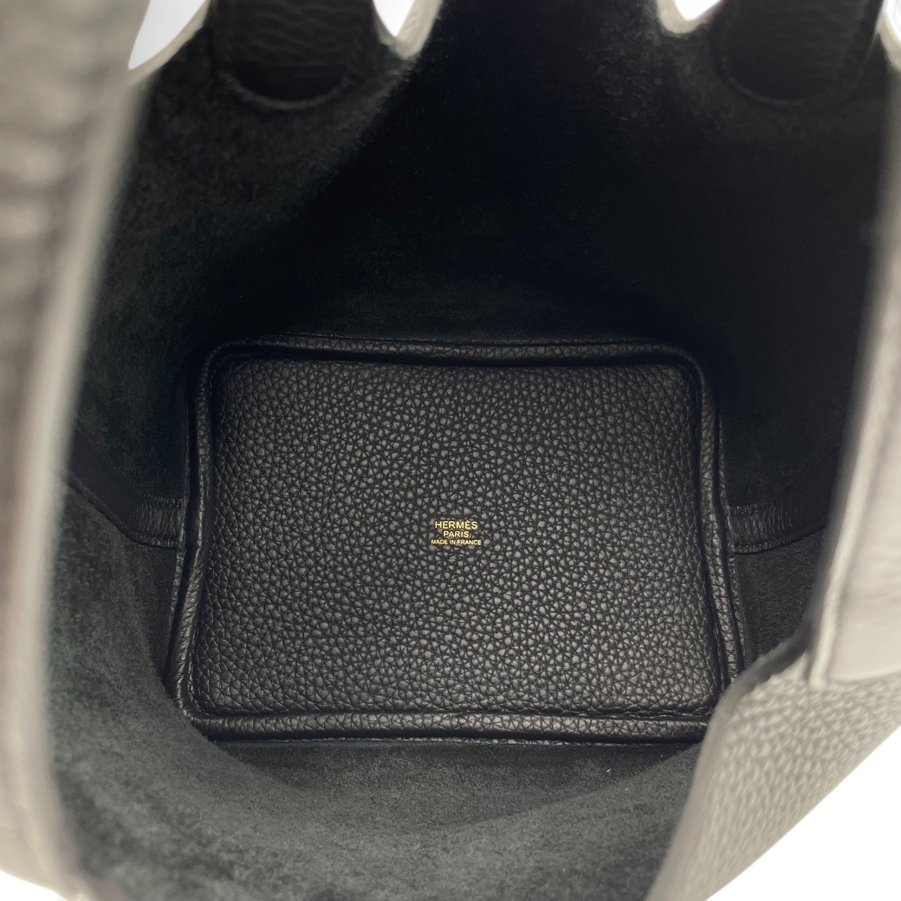 新品未使用HERMESピコタンロックPMノワール×ゴールド金具K刻印2025年製 エルメス ピコタンロック PM ノワール トリヨンクレマンス