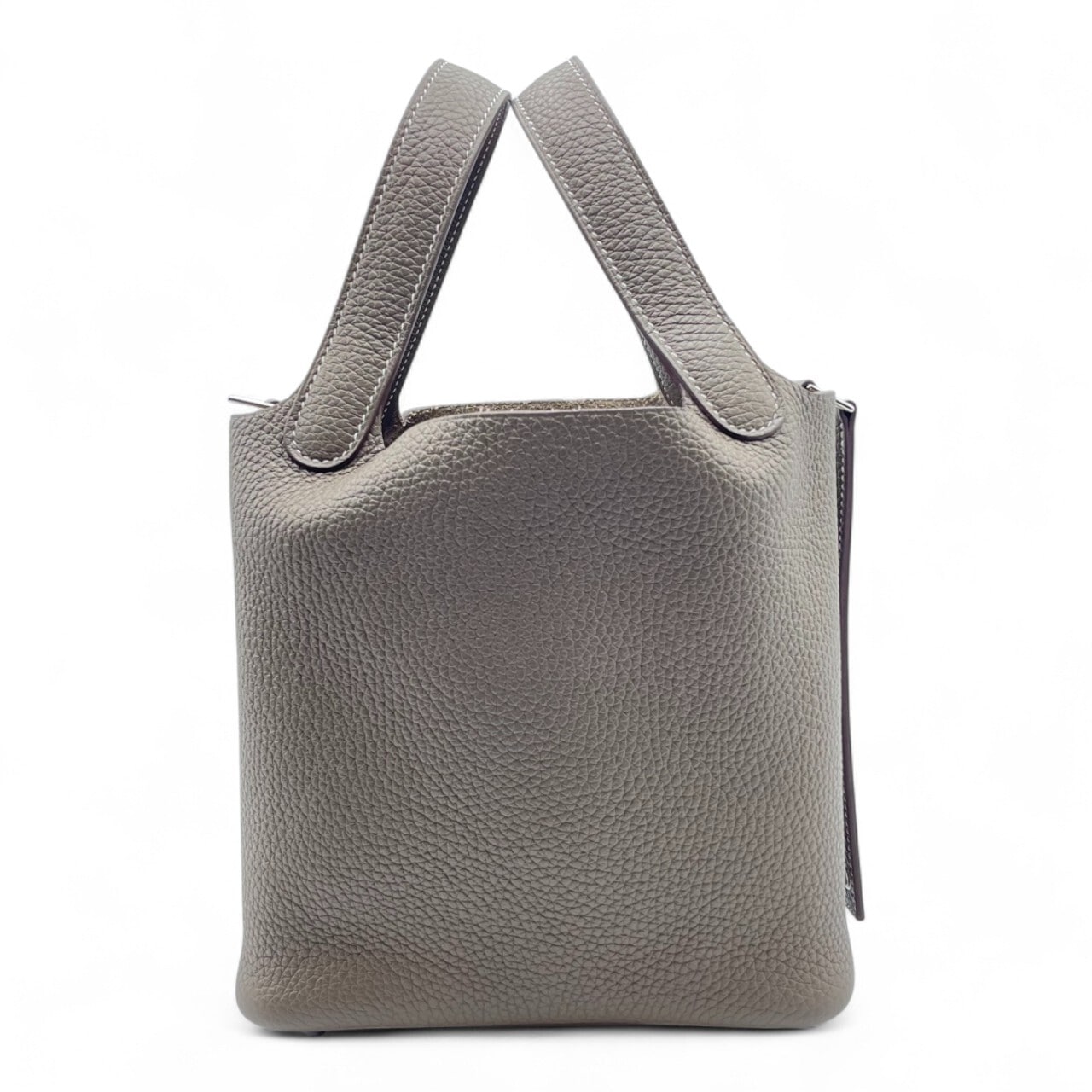 【鍵錠付】 エルメス ピコタンロックPM トリヨンクレマンス エトゥープ □M エルメス ピコタンロック PM エトゥープ トリヨンクレマンス シルバー