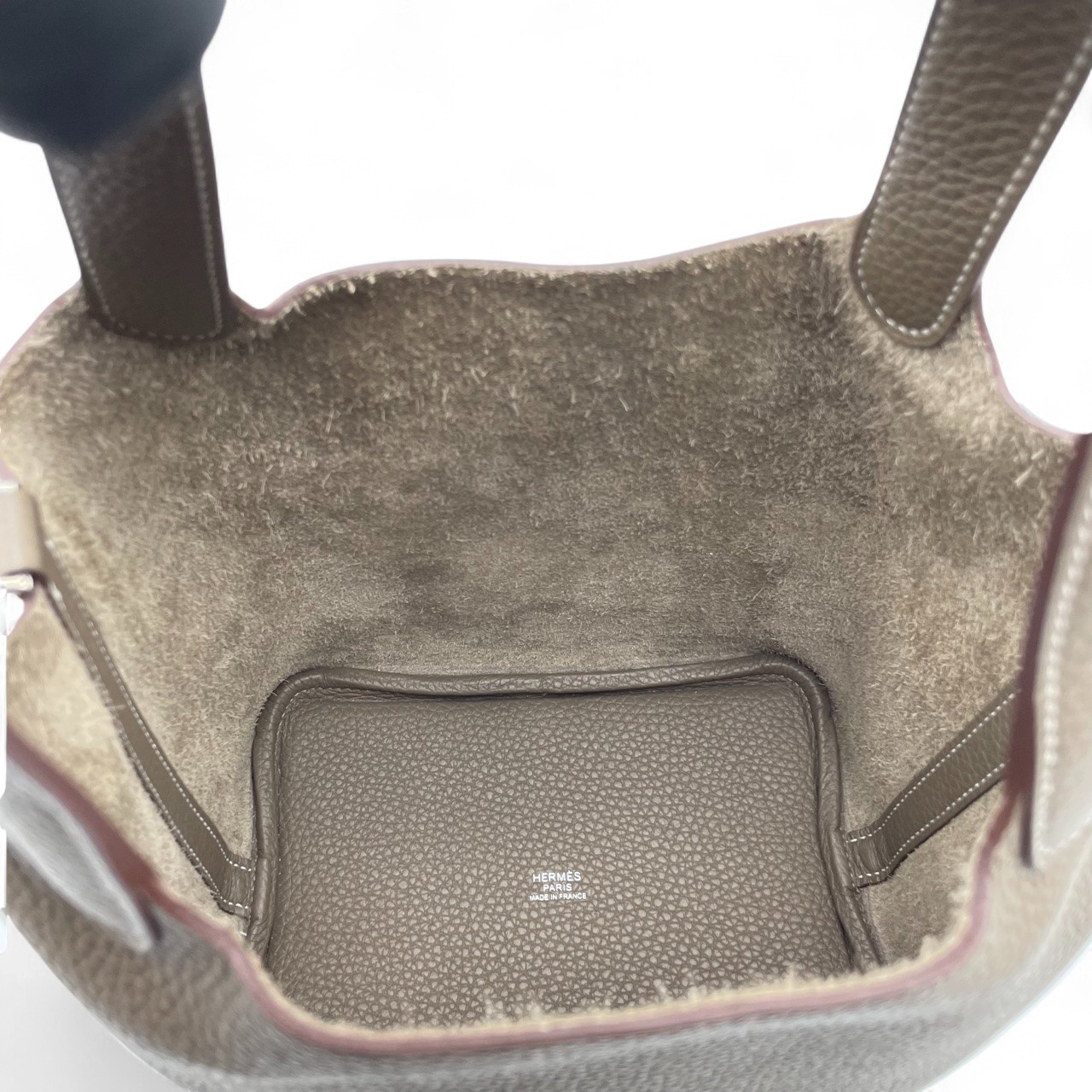 エルメス ピコタンロック PM エトゥープ トリヨンクレマンス シルバー金具 U刻印