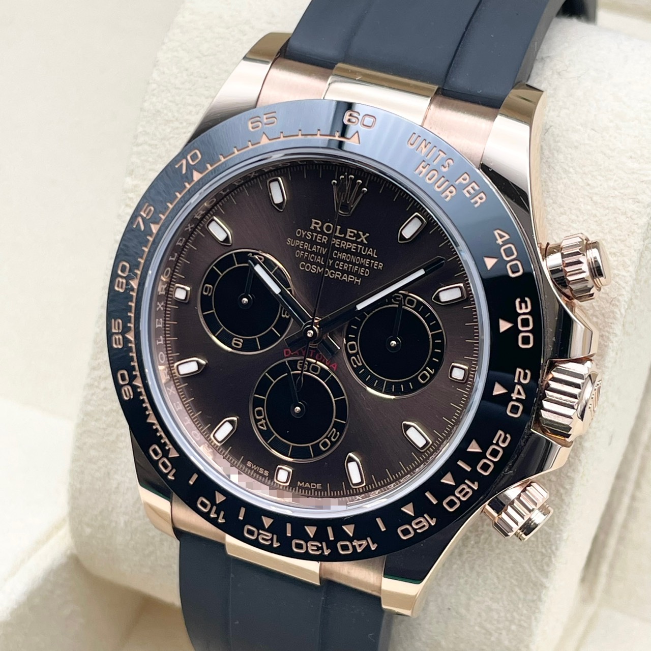 ロレックス デイトナ 116515LN チョコレート＆ブラック エバーローズゴールド オイスターフレックス 40mm