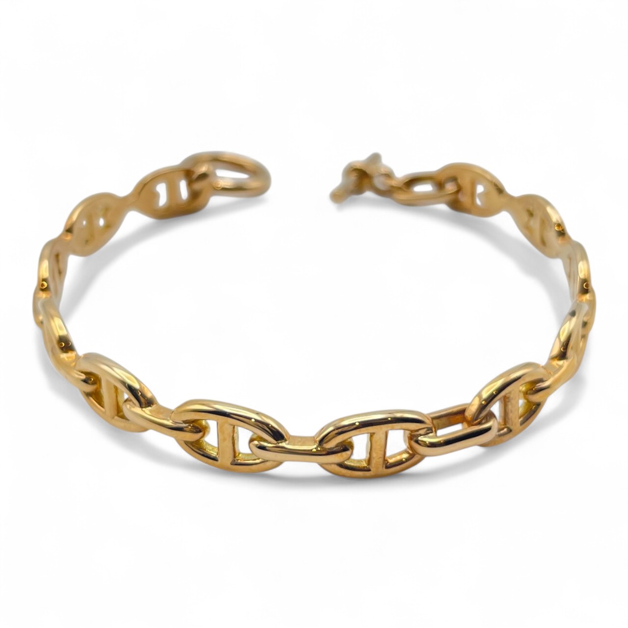 エルメス シェーヌ・ダンクル アンシェネ ブレスレット H110023B ピンクゴールド 12コマ